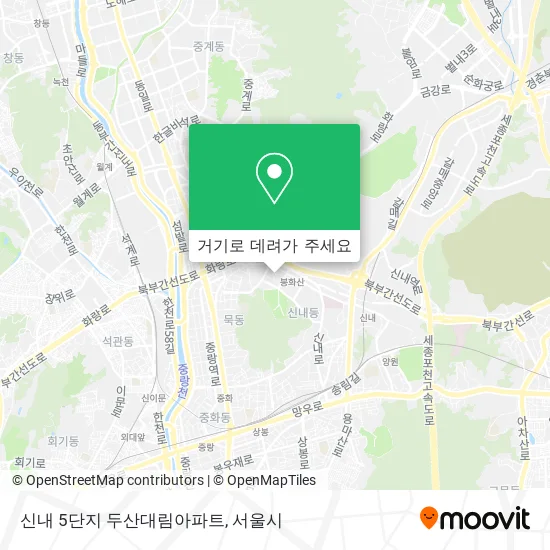 신내 5단지 두산대림아파트 지도