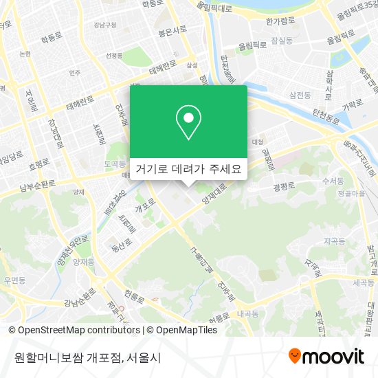 원할머니보쌈 개포점 지도