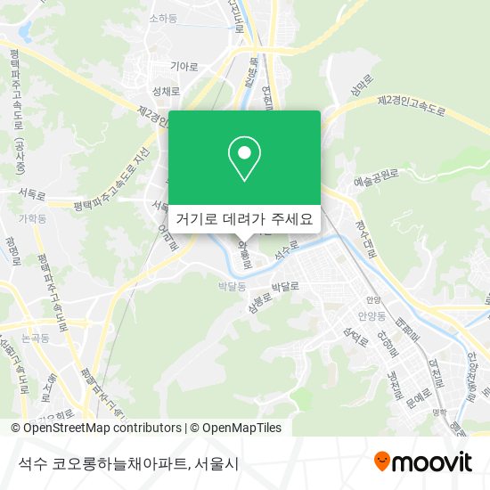 석수 코오롱하늘채아파트 지도
