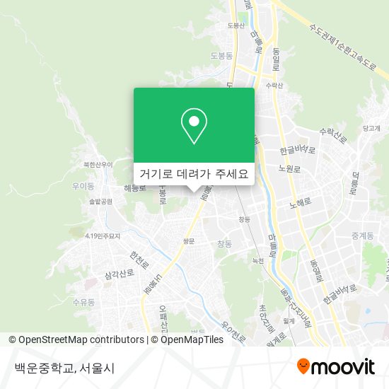 백운중학교 지도