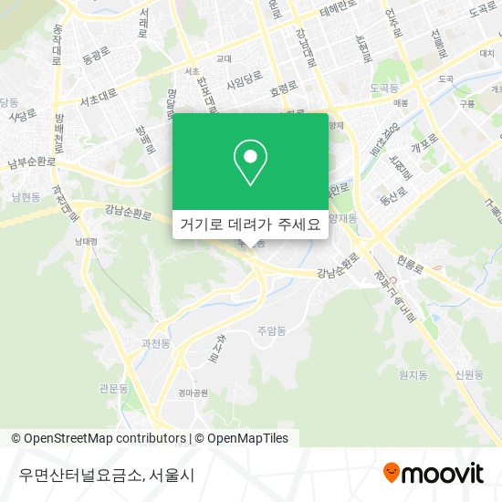 우면산터널요금소 지도