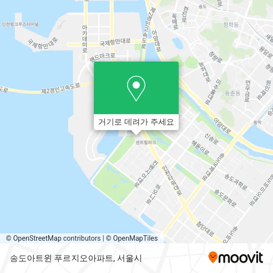송도아트윈 푸르지오아파트 지도