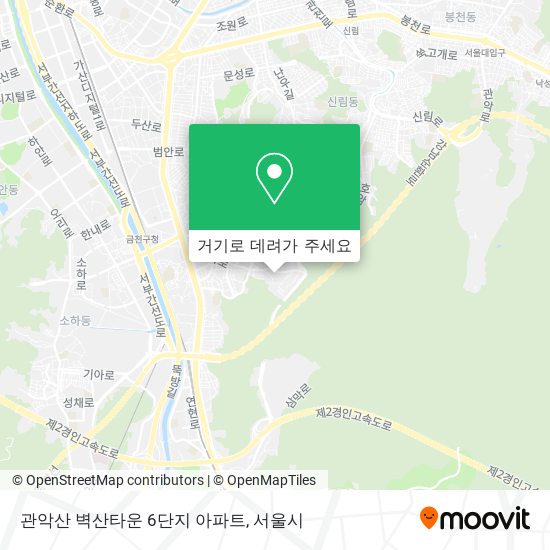 관악산 벽산타운 6단지 아파트 지도