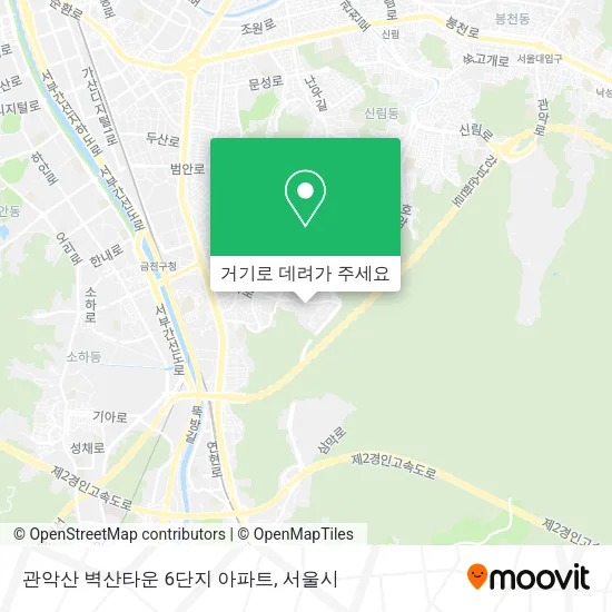 관악산 벽산타운 6단지 아파트 지도