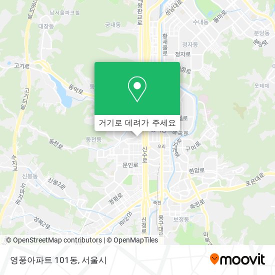 영풍아파트 101동 지도