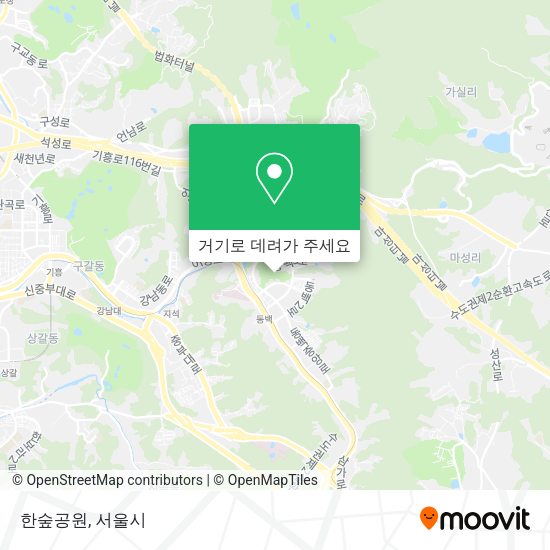 한숲공원 지도