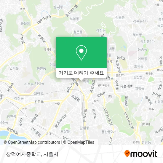 창덕여자중학교 지도