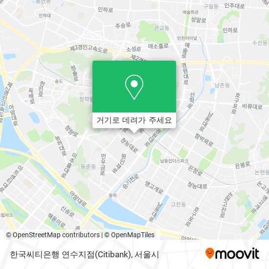 한국씨티은행 연수지점(Citibank) 지도