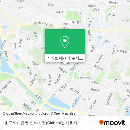 한국씨티은행 연수지점(Citibank) 지도