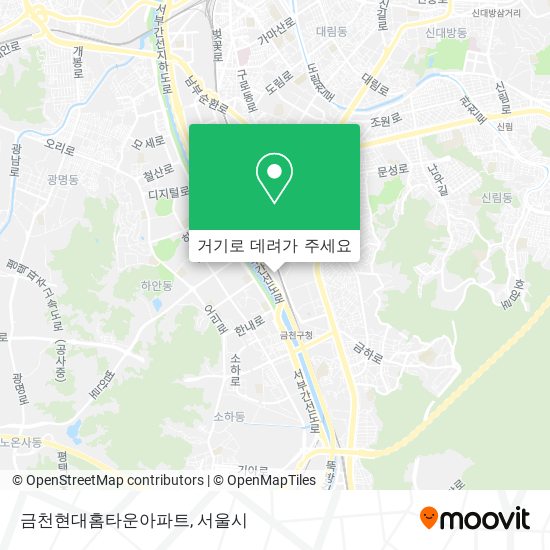 금천현대홈타운아파트 지도