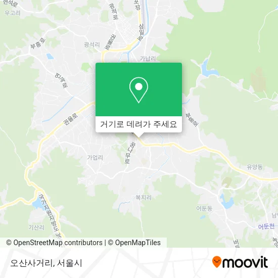 오산사거리 지도