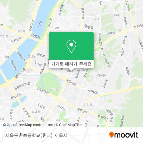 서울둔촌초등학교(휴교) 지도