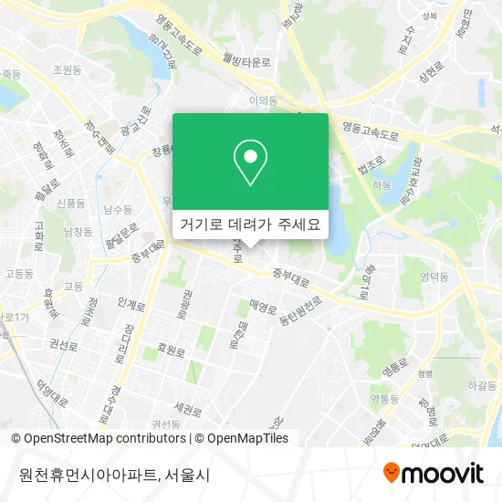 원천휴먼시아아파트 지도
