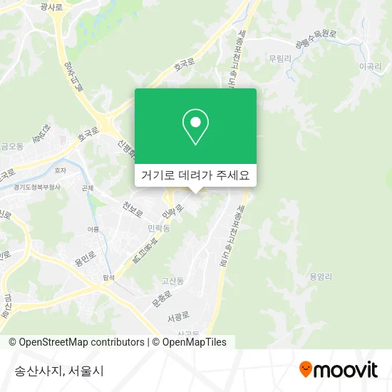 송산사지 지도