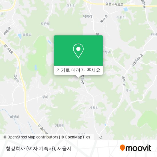 청강학사 (여자 기숙사) 지도