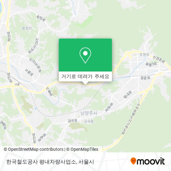 한국철도공사 평내차량사업소 지도