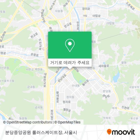 분당중앙공원 롤러스케이트장 지도