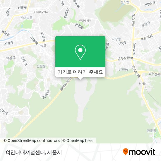 Cj인터내셔널센터 지도