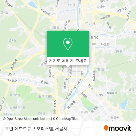호반 메트로큐브 오피스텔 지도