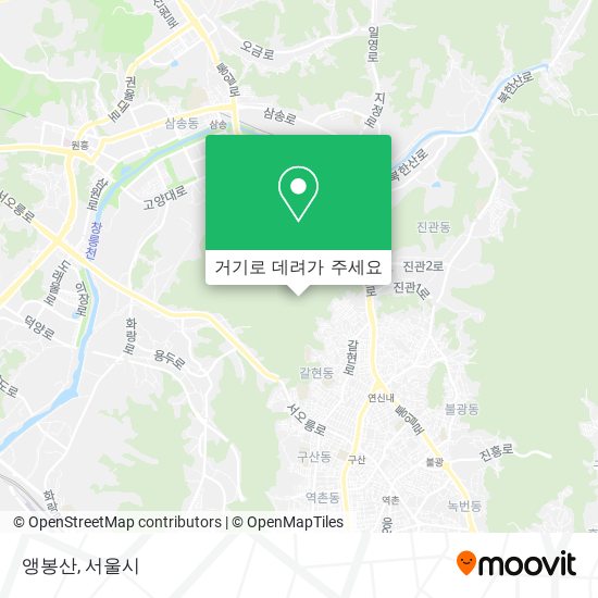 앵봉산 지도