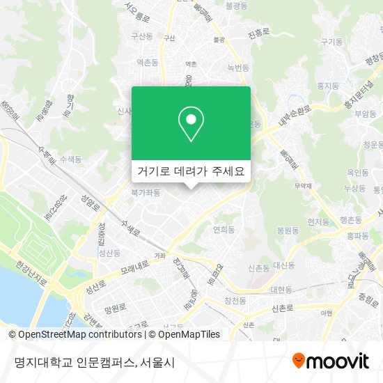 명지대학교 인문캠퍼스 지도