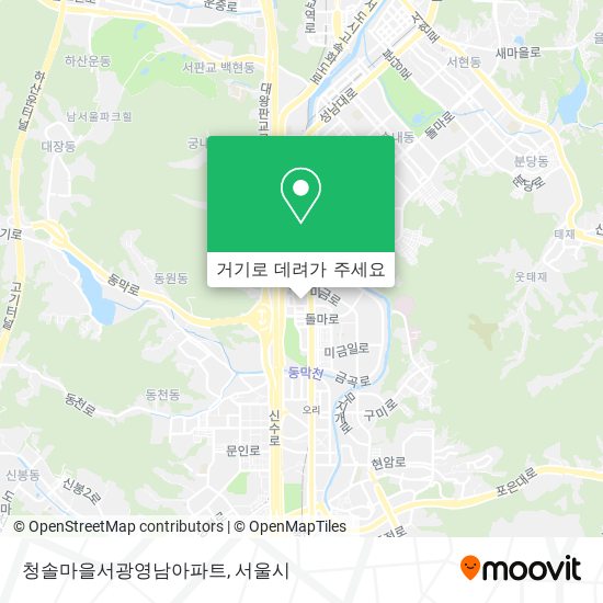 청솔마을서광영남아파트 지도