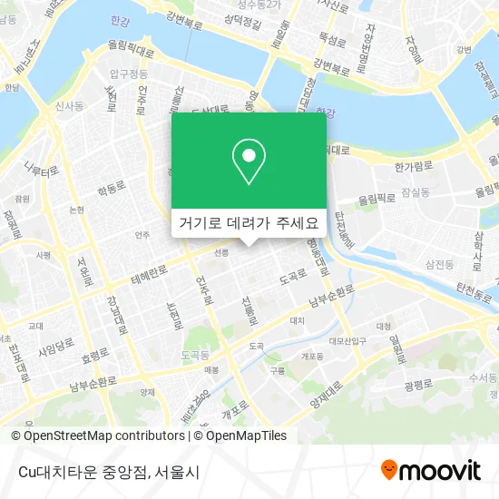 Cu대치타운 중앙점 지도