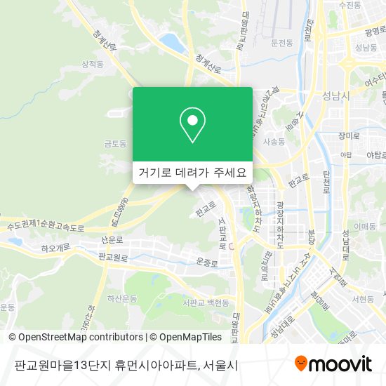 판교원마을13단지 휴먼시아아파트 지도