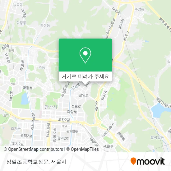 삼일초등학교정문 지도