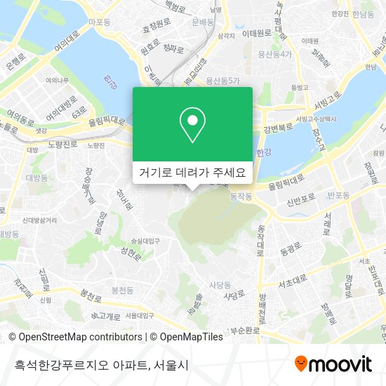 흑석한강푸르지오 아파트 지도