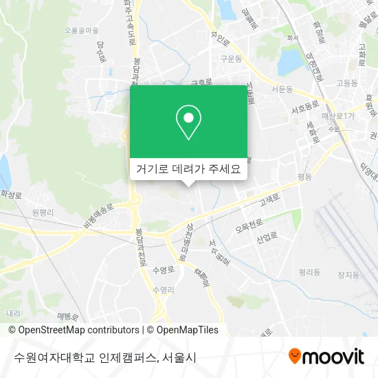 수원여자대학교 인제캠퍼스 지도