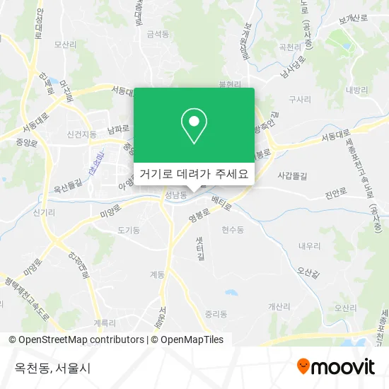 옥천동 지도