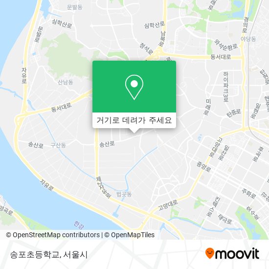 송포초등학교 지도