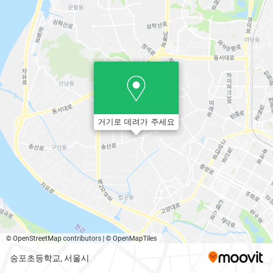 송포초등학교 지도