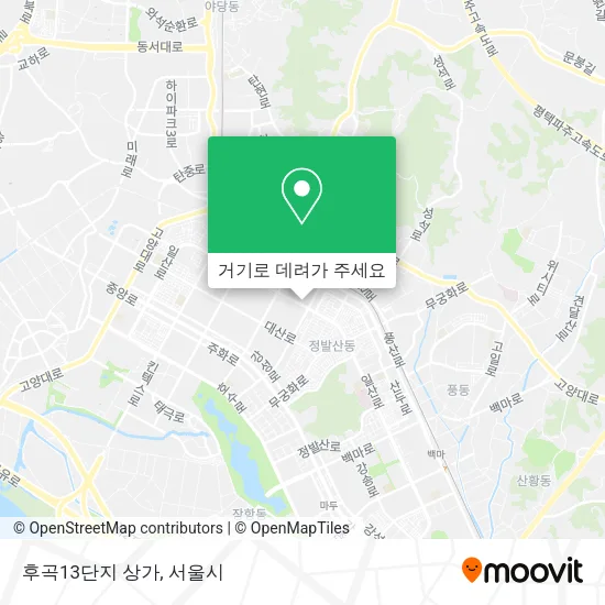 후곡13단지 상가 지도