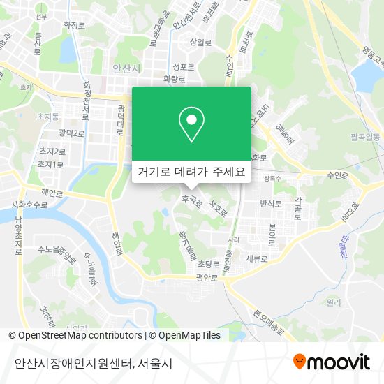 안산시장애인지원센터 지도