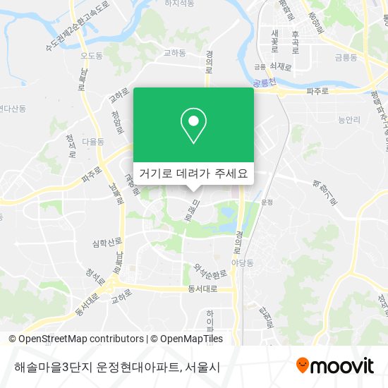 해솔마을3단지 운정현대아파트 지도