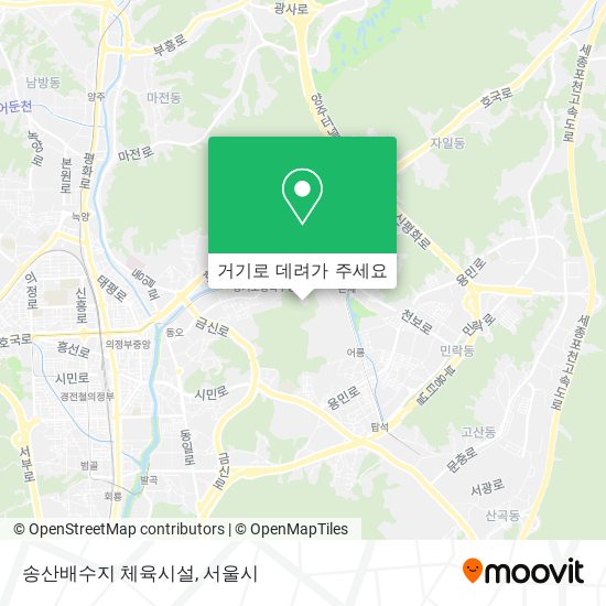 송산배수지 체육시설 지도