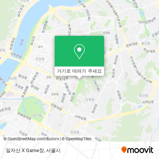 일자산 X Game장 지도