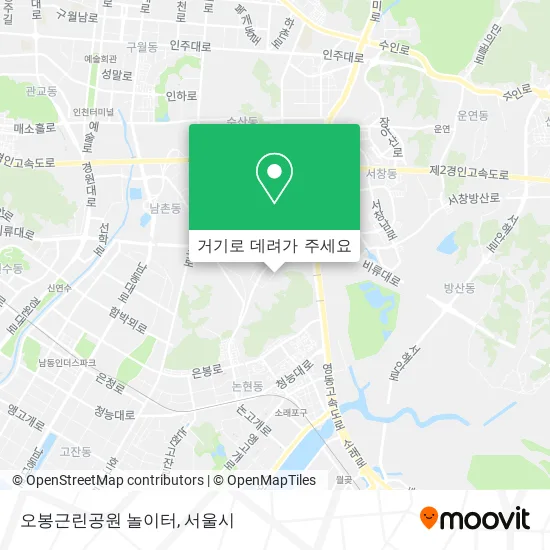 오봉근린공원 놀이터 지도