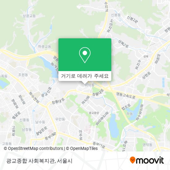 광교종합 사회복지관 지도