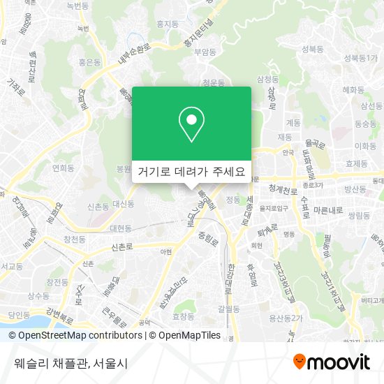 웨슬리 채플관 지도