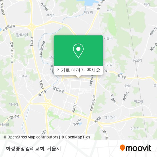 화성중앙감리교회 지도