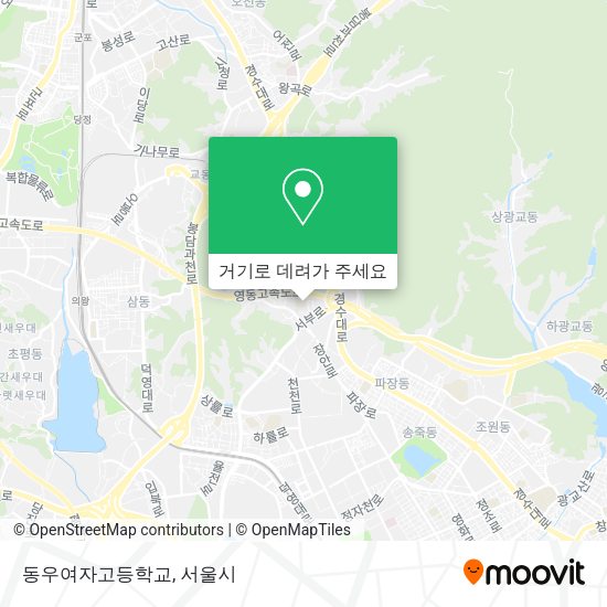 동우여자고등학교 지도