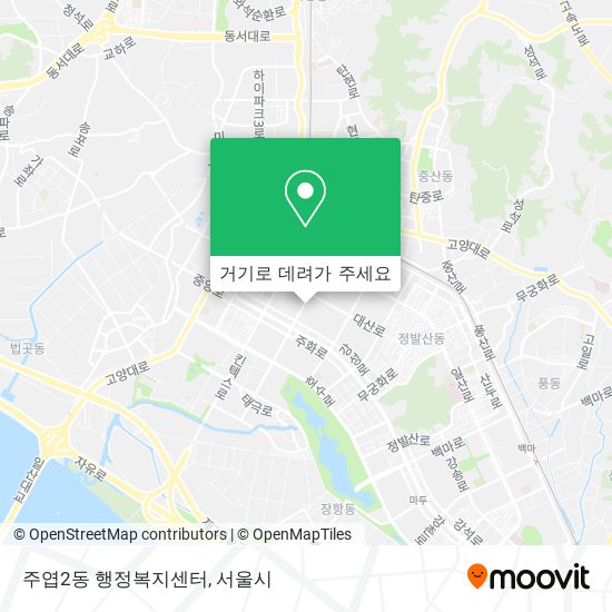 주엽2동 행정복지센터 지도