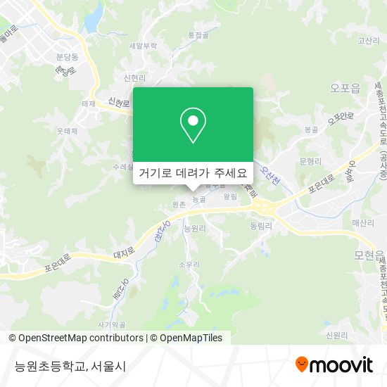 능원초등학교 지도