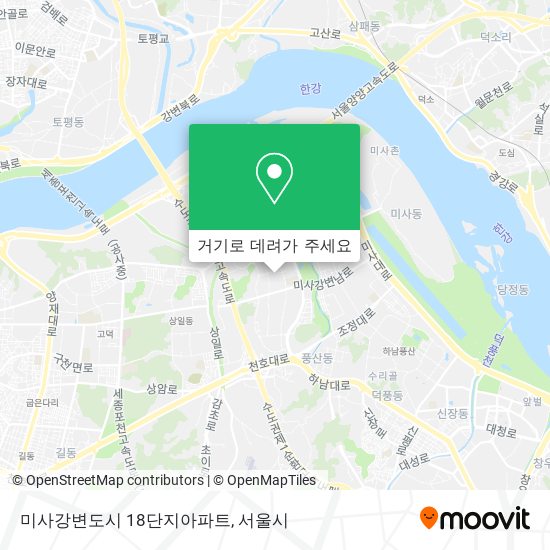 미사강변도시 18단지아파트 지도