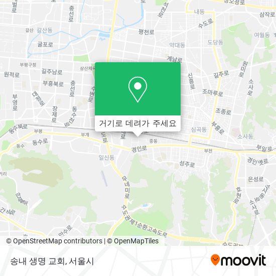송내 생명 교회 지도