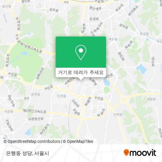은행동 성당 지도