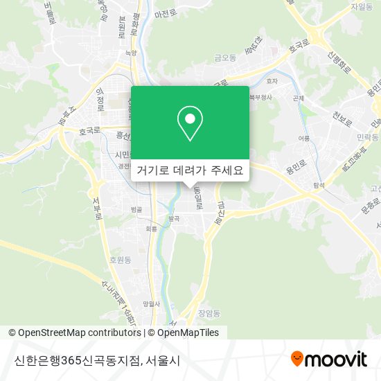 신한은행365신곡동지점 지도